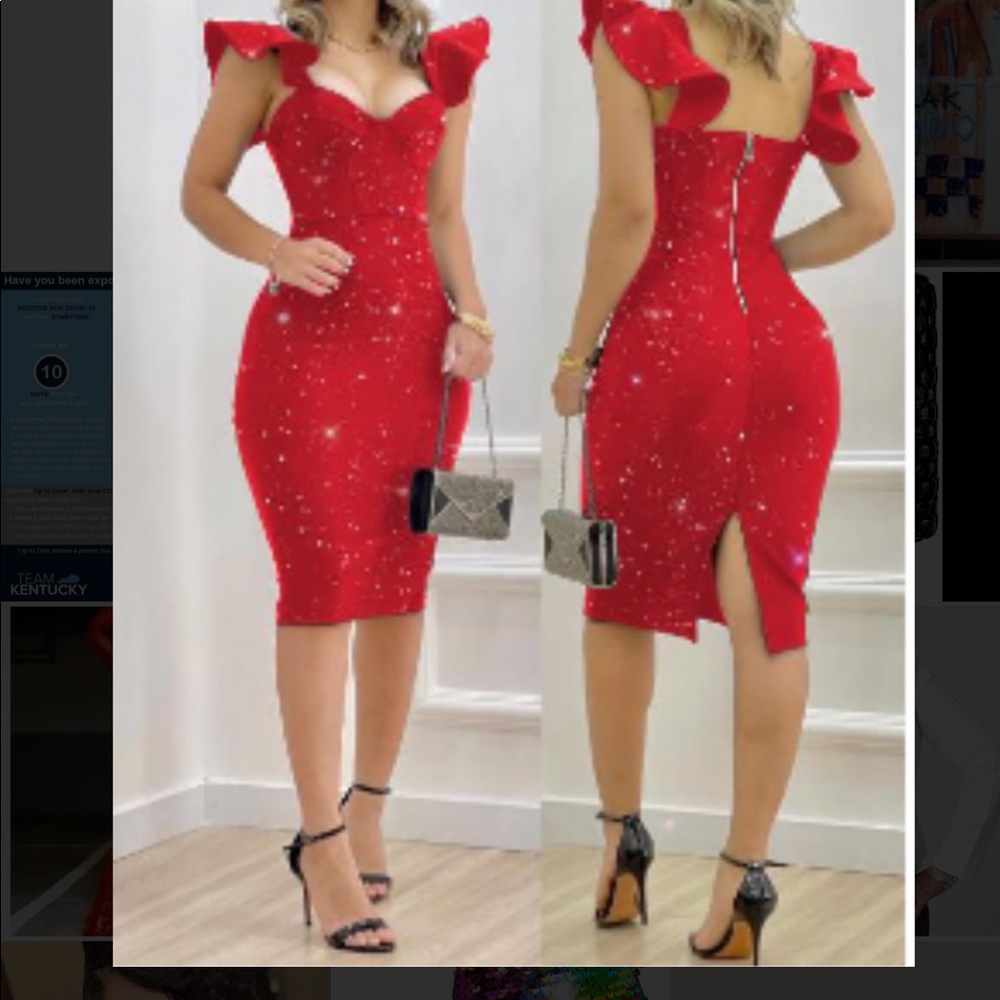 Glitter red dress